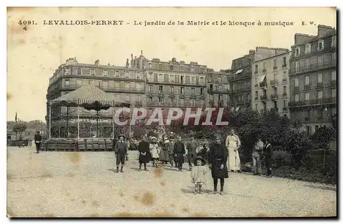 Ansichtskarte AK Levallois Perret Le Jardin de la Mairie et le Kiosque a musique Enfants