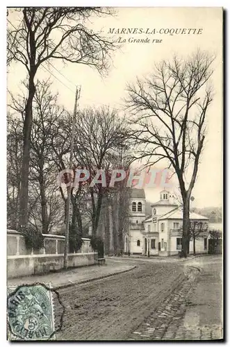 Cartes postales Marnes la Coquette La Grande rue