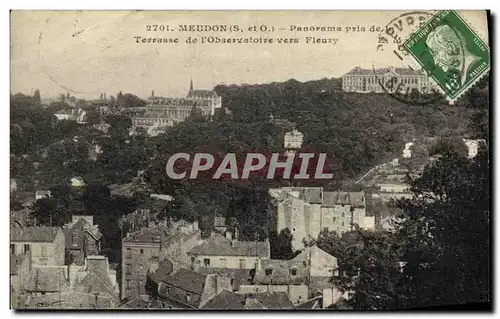 Cartes postales Meudon Panorama prise de la Terrasse de l Observatoire vers Fleury