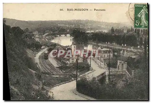 Cartes postales Bas Meudon Panorama Train