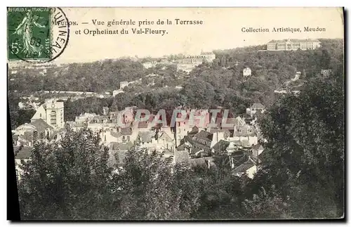 Cartes postales Meudon Vue generale prise de la Terrasse et Orphelinat du Val Fleury