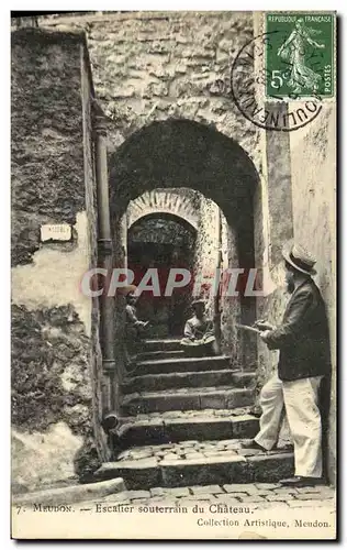 Cartes postales Meudon Escalier souterrain du Chateau