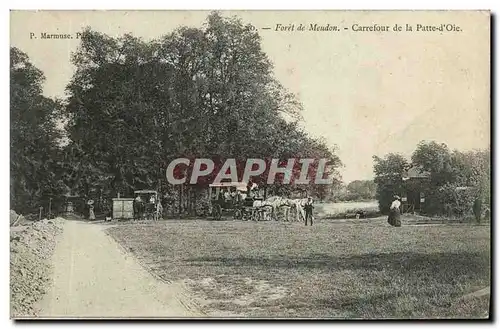 Ansichtskarte AK Foret de Meudon Carrefour de la Patte d Oie Caleche Chevaux