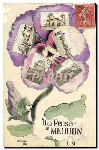 Cartes postales Une Pensee de Meudon Fleur