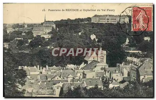 Cartes postales Panorama de Meudon et Orphelinat du Val Fleury