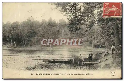 Cartes postales Foret de Meudon Bellevue Vue artistique Etang de Villebon Enfants