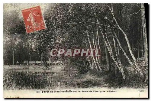 Cartes postales Foret de Meudon Bellevue Bords de l Etang de Villebon