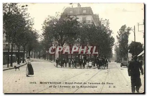 Cartes postales Montrouge Rond Point de L Avenue du Parc et de L Avenue