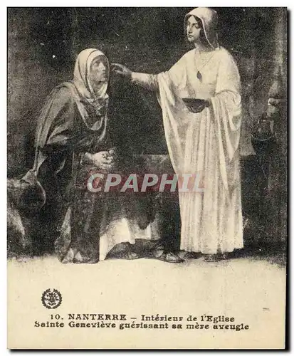 Cartes postales Nanterre Interieur de L Eglise Sainte Genevieve guerissant un aveugle