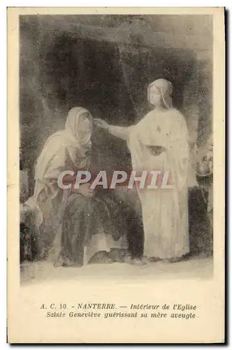 Cartes postales Nanterre Interieur de L Eglise Sainte Genevieve guerissant sa mere aveugle