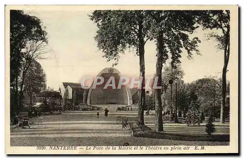 Cartes postales Nanterre Le Parc de la Mairie et le Theatre en Plein air