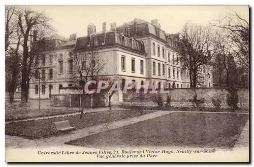 Cartes postales Nanterre Universite de jeunes filles boulevard Victor Hugo Vue generale prise du parc