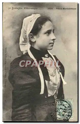 Ansichtskarte AK La Bretagne Pittoresque Jeune Morlaisienne Folklore Costume