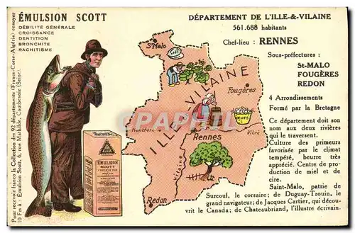 Cartes postales moderne Bretagne Rennes Ille et Vilaine Pecheur peche Poisson