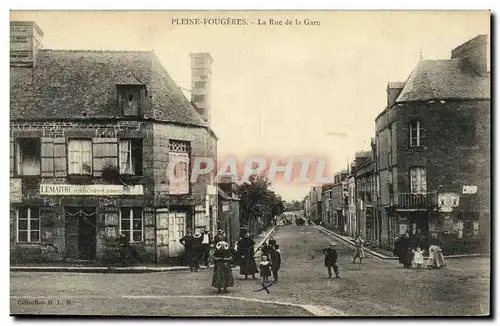 Cartes postales Pleine Fougeres La Rue de la Gare