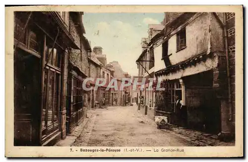 Cartes postales Bazouges la Perouse La Grande Rue