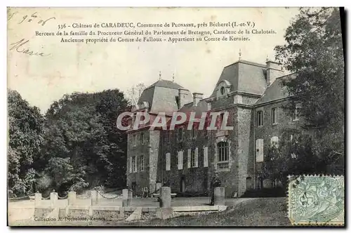 Cartes postales Chateau de Caradeuc Commune de Plonasne Pres Becherel