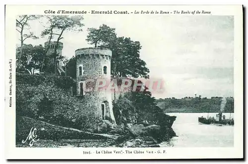 Cartes postales Cote d Emeraude Les Bords de la Rance Le chene vert Bateau