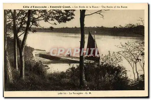 Cartes postales Cote d Emeraude Les Bords de la Rance La pasagere Bateau