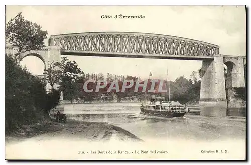 Cartes postales Les Bords De La Rance Le Pont de Lessart Bateau