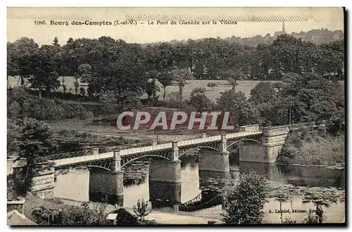 Cartes postales Bourg des Comptes Le Pont de Glanede sur la Vilaine