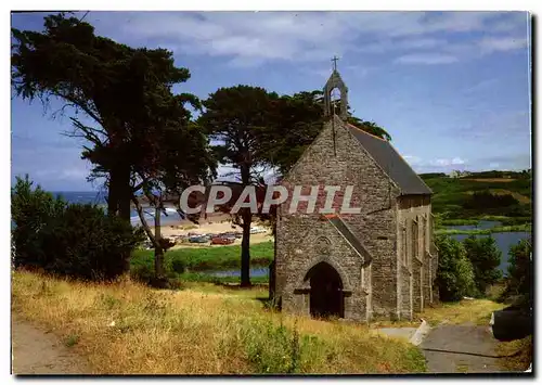 Cartes postales moderne Cancale La chapelle Au fond La plage du verger