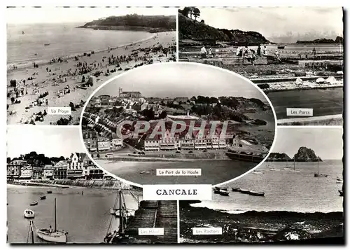 Cartes postales moderne Cancale La plage Le port de la Haule Les parcs les hotels les rochers