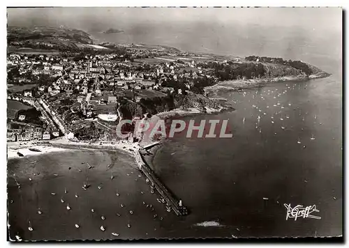 Cartes postales moderne Cancale Vue aerienne Le port La houle La plage de Port Mer vers la pointe du Grouin