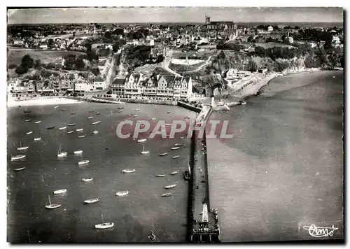 Moderne Karte Cancale Vue Generale La grande jetee Le port et la rue du port Bateaux