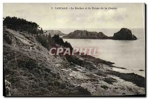 Ansichtskarte AK Cancale Le Rocher et la Pointe de la Chaine