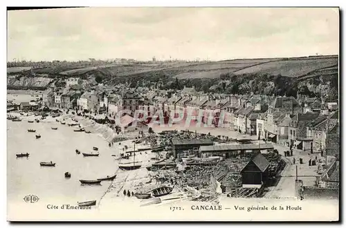 Cartes postales Cancale Vue generale de la Houte Bateau