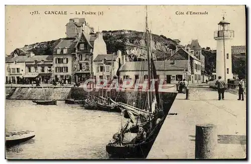 Cartes postales Cancale La Fenetre Bateau Phare