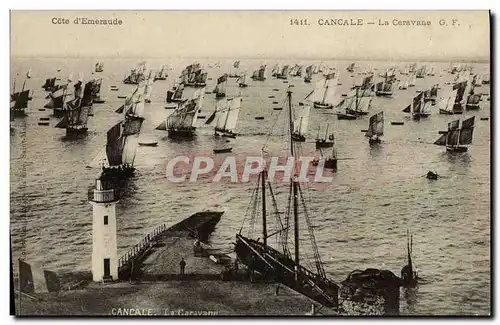 Ansichtskarte AK Cancale La Caravane Bateaux