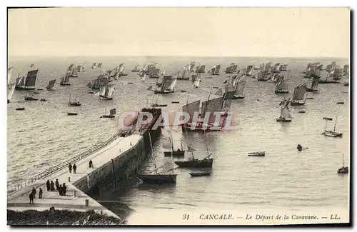 Cartes postales Cancale Le Depart de la Caravane Bateaux