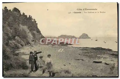 Ansichtskarte AK Cancale Les Falaises et le Rocher