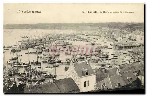 Ansichtskarte AK Cancale La Houle au retour de la Caravane Bateaux