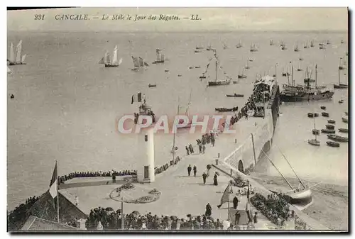 Cartes postales Cancale Le Mole le Jour des Regates Bateaux