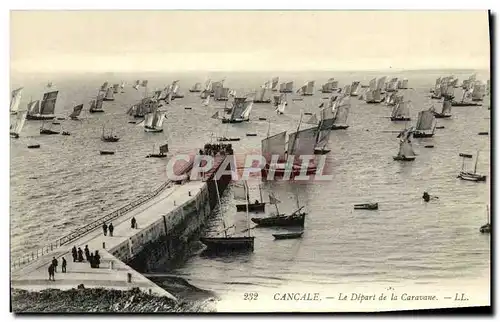 Cartes postales Cancale Le Depart de la Caravane Baetaux