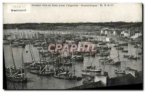 Cartes postales Cousez vite et bien avec l aiguille scientifique Cancale Bateaux