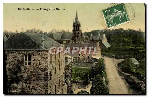 Cartes postales Carfantin Le Bourg et le Moulin carte toilee