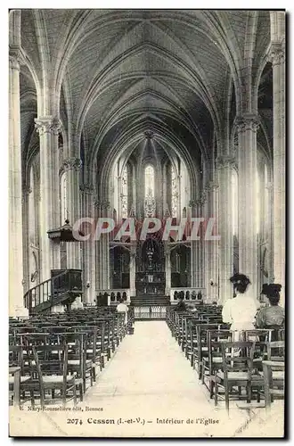 Cartes postales Cesson Interieur de l Eglise