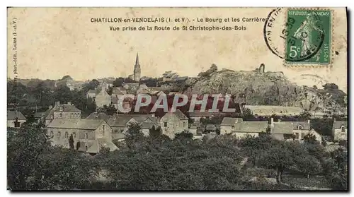 Cartes postales Chatillon En Vendelais Le Bourg Et Les Carrieres Vue Prise De La Route De