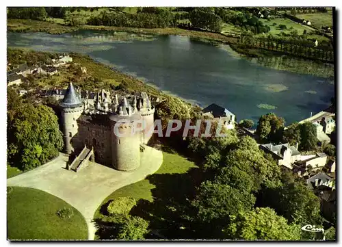 Moderne Karte Combourg Vue Aerienne Le Chateau Feodal