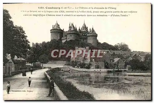 Cartes postales Combourg Le Chateau et la Chaussee de L Etang