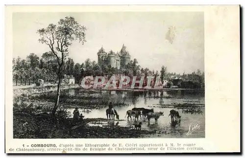 Cartes postales Combourg d apres Une Lithographie de Ciceri