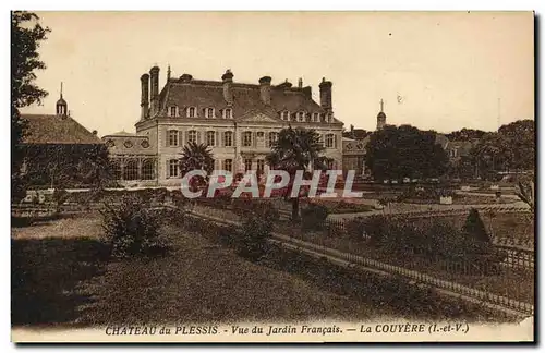 Cartes postales Chateau du Plessis Vue du Jardin Francais La Couyere