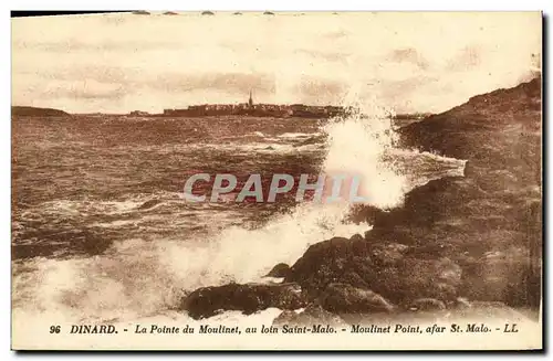 Ansichtskarte AK Dinard La Pointe du Moulinet Au loin St Malo