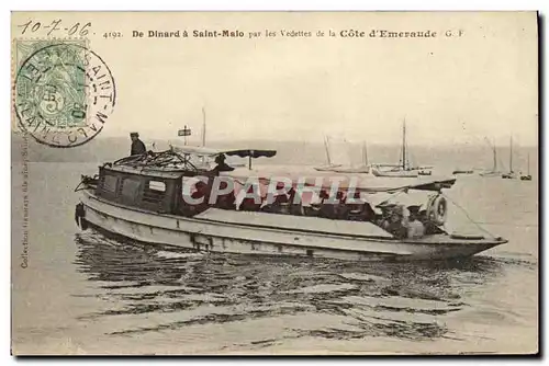 Ansichtskarte AK De Dinard Saint Malo Par les Vedettes de la Cote d Emeraude Bateau