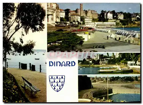 Moderne Karte Dinard Cote D Emeraude Le jardin exotique La plage de l escale