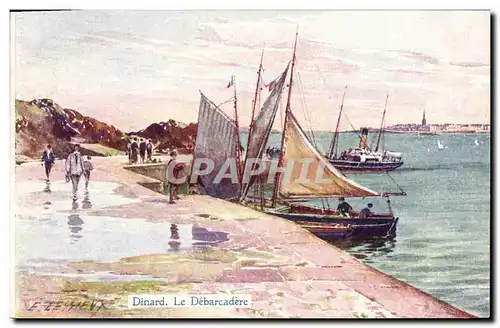 Cartes postales Dinard Le debarcadere Bateaux